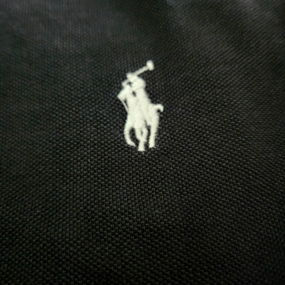 Polo Ralph Lauren‎ All Over Pony Classic Fit Polo XL Black Cotton T208